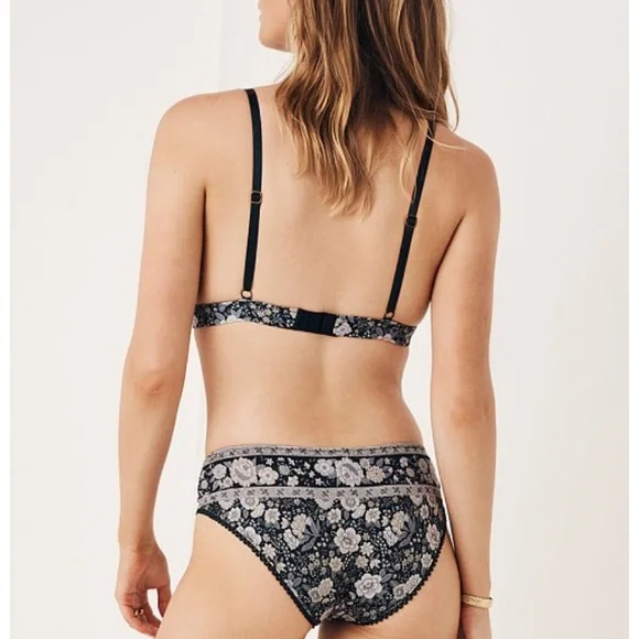 {Spell} Juniper Tri Bralette XXL Charcoal Floral